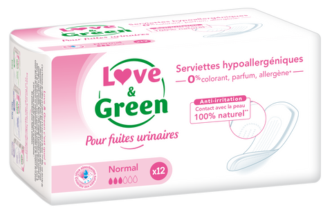 Love and Green | Serviettes pour fuites urinaires normal