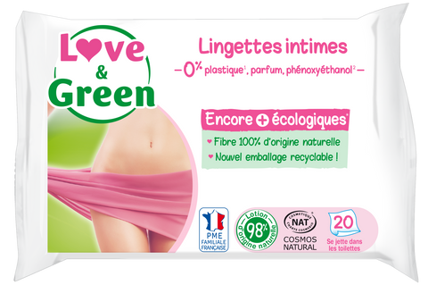 Love and Green | Lingettes intimes apaisantes écologiques