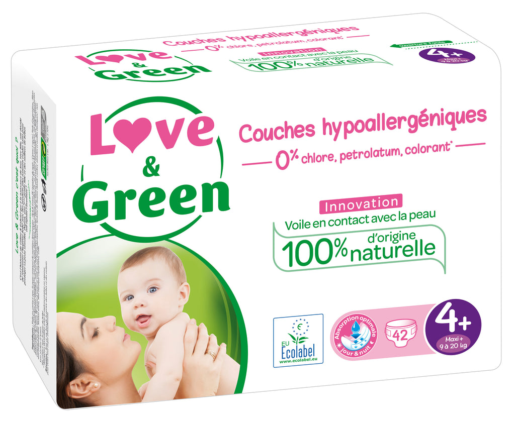 Love Green – couches hypoallergéniques pour bébé, 36 couches