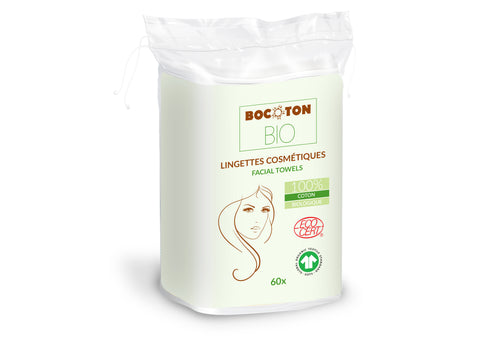 Bocoton | Lingettes cosmétiques sèches x60