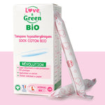 Love and Green | Tampons 100% coton BIO avec applicateur - Normal